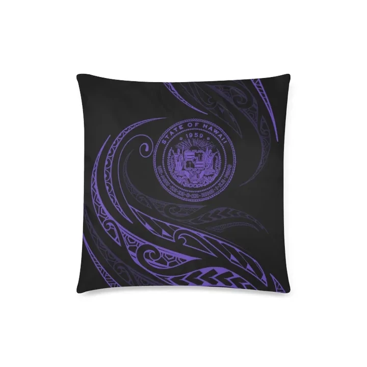 Alohawaii Home Set - Hawaii Coat Of Arms Pillow Covers - Purple - Frida Style