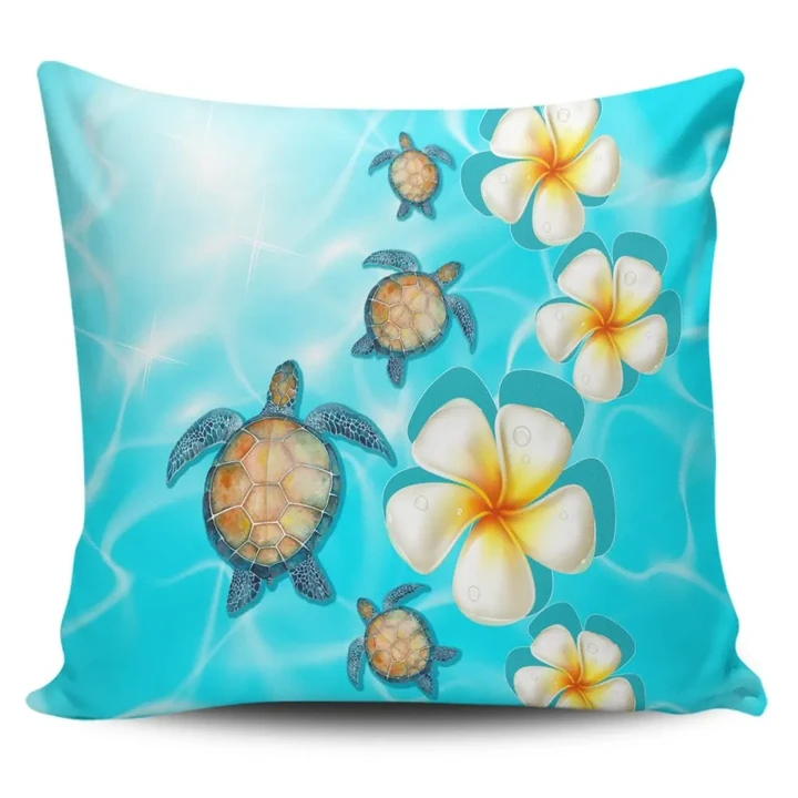 Alohawaii Home Set - Hawaii Turtle Plumeria Ocean Pillow Covers