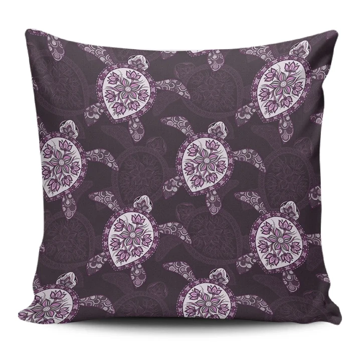 Alohawaii Home Set - Turtle Plumeria Violet Pillow Covers