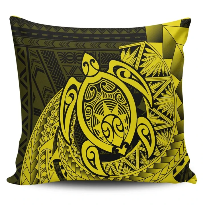 Alohawaii Home Set - Hawaii Polynesian Turtle Pillow Covers - Yellow