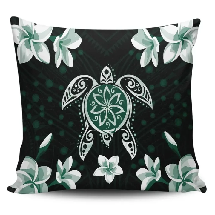 Alohawaii Home Set - Hawaiian Greenie Turtle Plumeria Pillow Covers