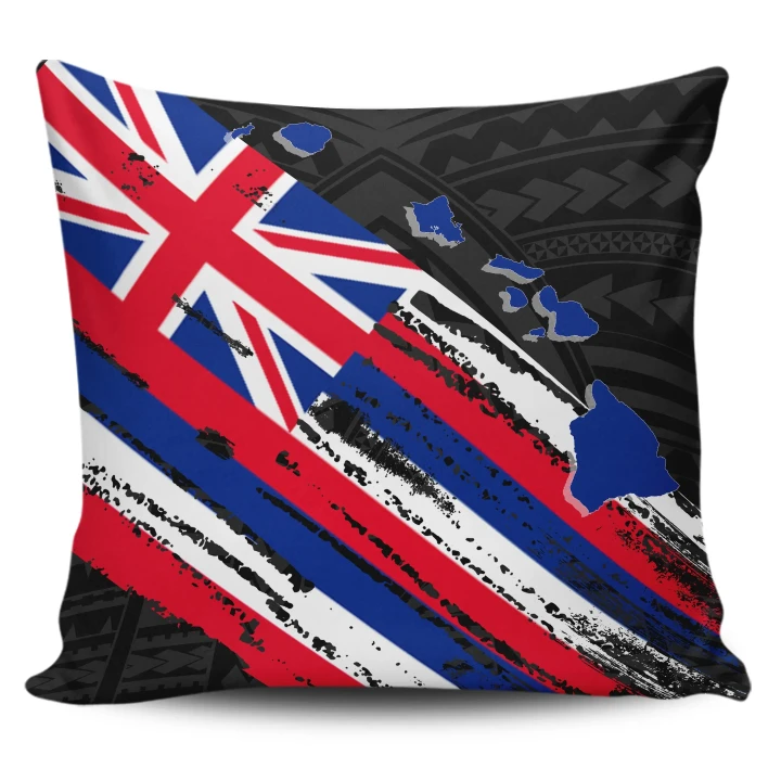 Hawaiian Flag Polynesian Background Pillow Covers - AH - J2