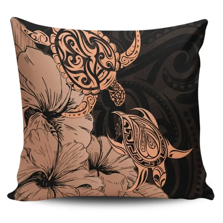 Alohawaii Home Set - Hawaii Turtle Pillow Covers Polynesian Hibiscus Art Organe