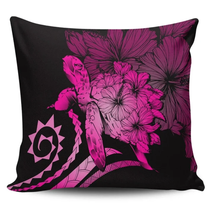 Alohawaii Home Set - Hawaiian - Hawaii Turtle Hibiscus Polynesian Vintage Pillow Covers - Pink