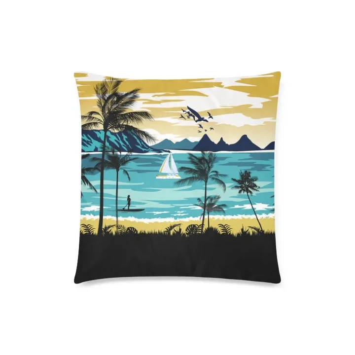 Alohawaii Home Set - Hawaiian Poster View Classic Pillow Covers