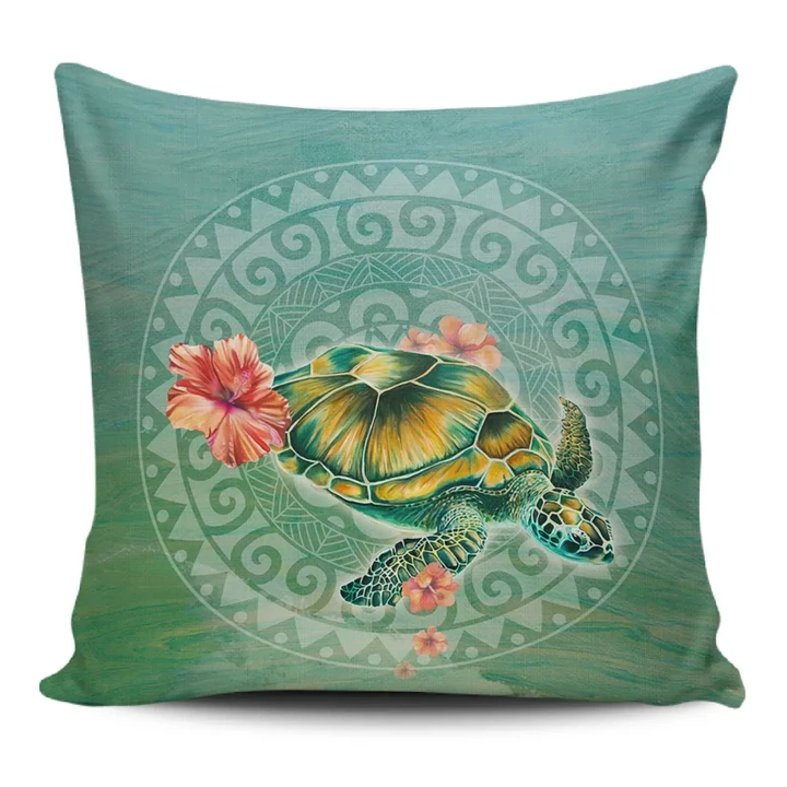 Alohawaii Home Set - Hibiscus Turtle Swimming Pillow Covers