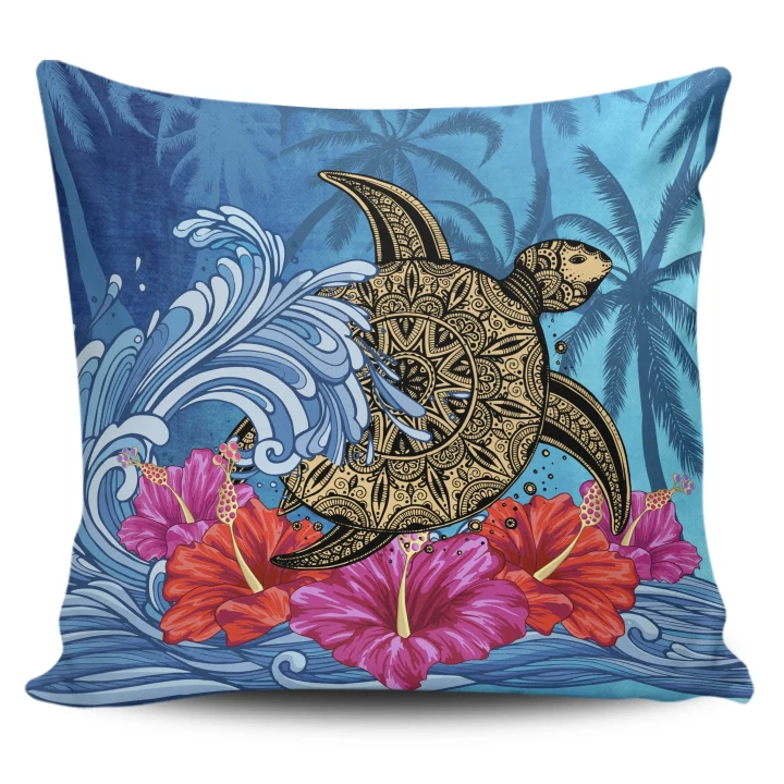 Alohawaii Home Set - Hawaii Sea Turtle Hibiscus Coconut Tree Pillow Cover