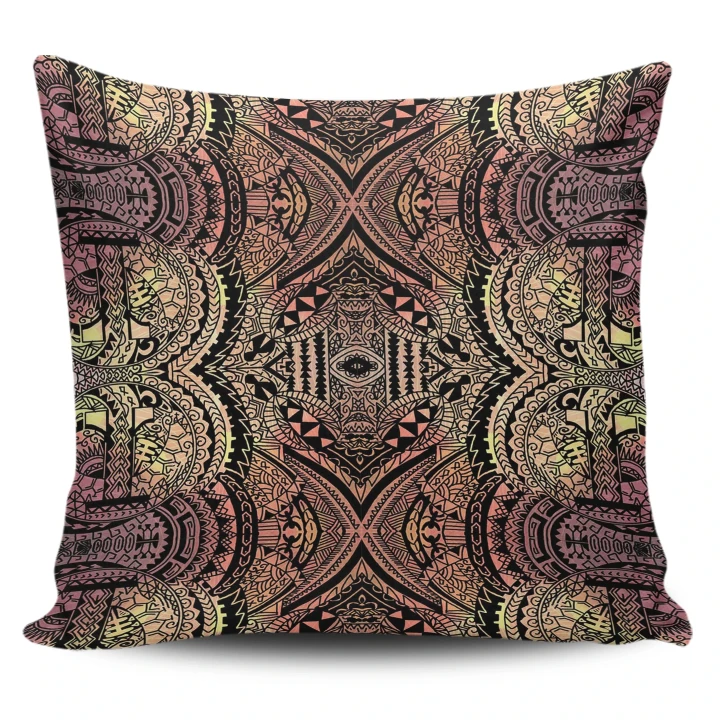 Alohawaii Home Set - Hawaii Pillow Case Polynesian Symmetry Brown