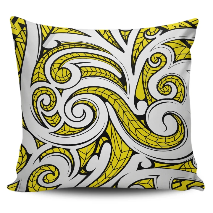 Alohawaii Home Set - Hawaii Pillow Case Polynesian Maori Ethnic Ornament Yellow