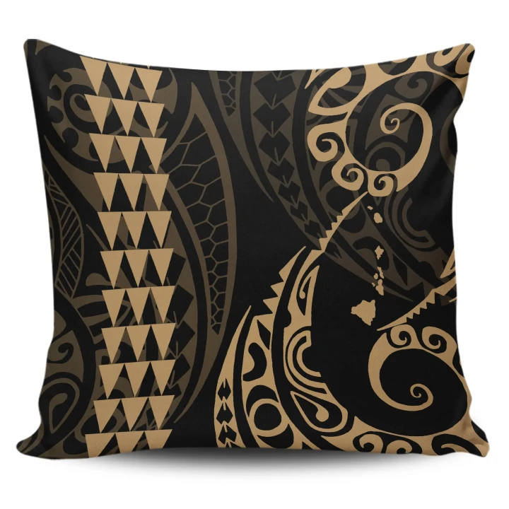 Alohawaii Home Set - Hawaii Kakau Gold Polynesian Pillow Covers