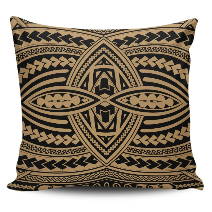 Alohawaii Home Set - Hawaii Pillow Case Polynesian Seamless Gold