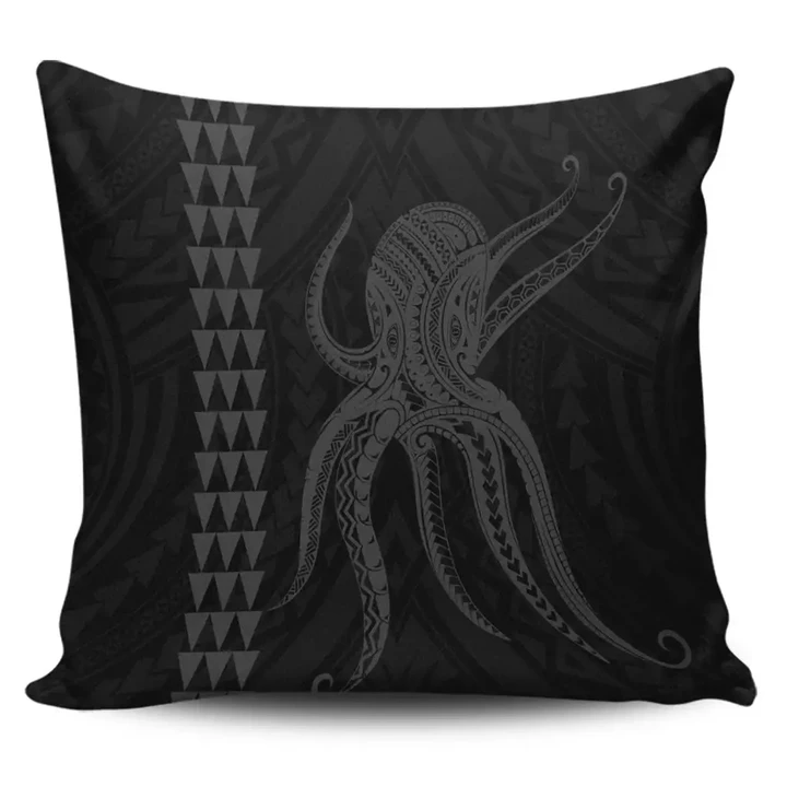 Alohawaii Home Set - Hawaii Octopus KaKau Polynesian Pillow Covers - Gray