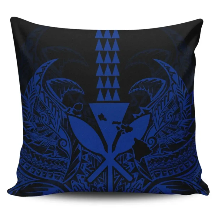 Alohawaii Home Set - Hawaii Polynesian Kanaka Kakau Pillow Covers - Alan Style Blue