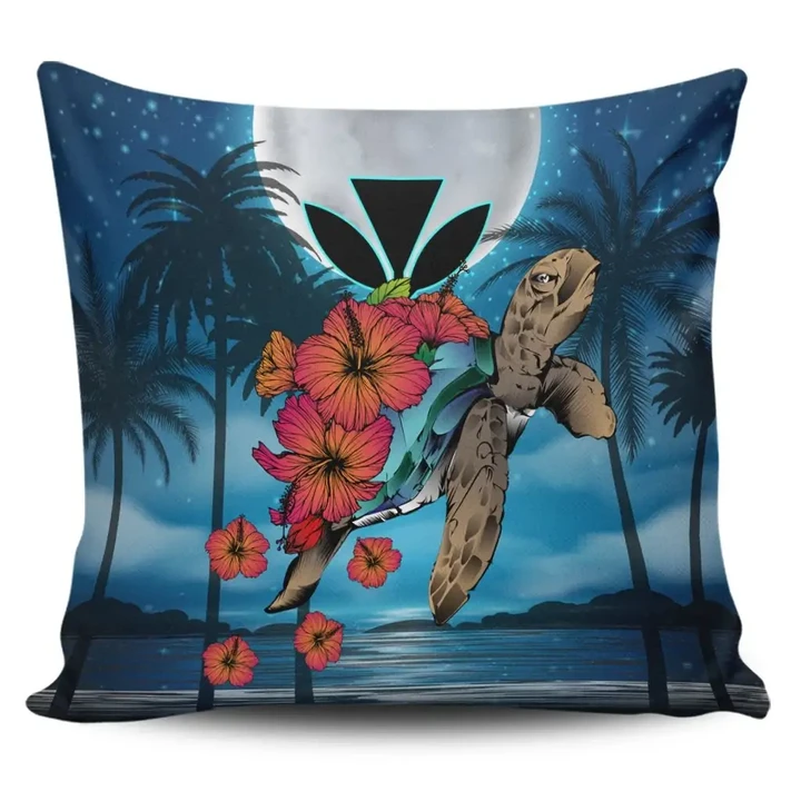 Alohawaii Home Set - Hawaii Turtle Kanaka Hibiscus Stary Night Pillow Covers