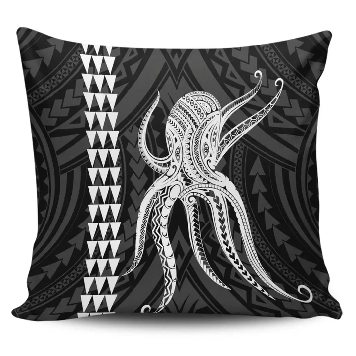 Alohawaii Home Set - Hawaii Octopus KaKau Polynesian Pillow Covers - White
