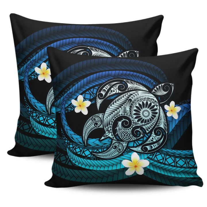 Alohawaii Home Set - Hawaii Turtle Plumeria Polynesian Pillow Cover - Mela Style