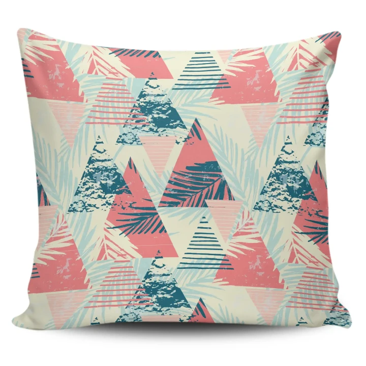 Alohawaii Home Set - Hawaii Pillow Cover Tropical Leaf Triangle Pattern