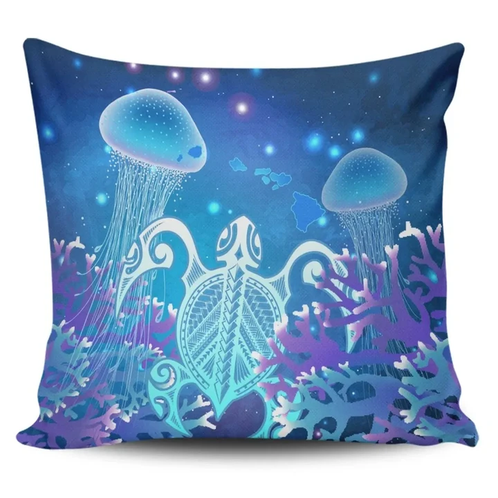 Alohawaii Home Set - Hawaii Turtle Jellyfish Coral Pillow Covers Galaxy Pillow Covers