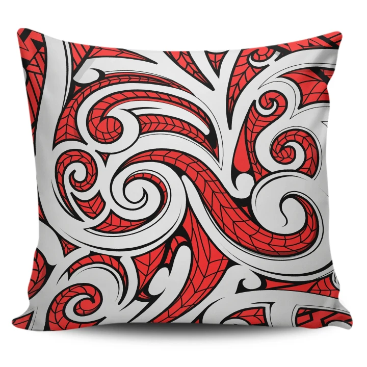 Alohawaii Home Set - Hawaii Pillow Case Polynesian Maori Ethnic Ornament Red