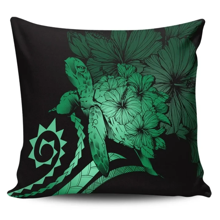 Alohawaii Home Set - Hawaiian - Hawaii Turtle Hibiscus Polynesian Vintage Pillow Covers - Green