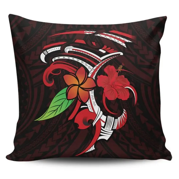 Alohawaii Home Set - Hawaiian Hibiscus And Plumeria Flower Polynesian Pillow Covers