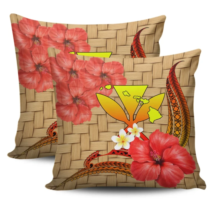 Alohawaii Home Set - Hawaii Lauhala Kanaka Polynesian Pillow Cover