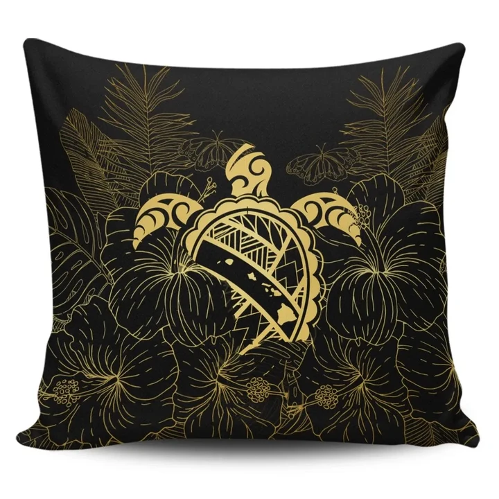 Alohawaii Home Set - Hawaii Turtle Kanaka Golden Pillow Covers