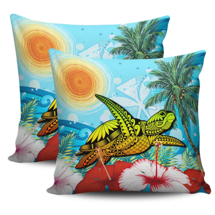 Alohawaii Home Set - Hawaii Turtle Sea Hibiscus Pillow Cover - Sun Style