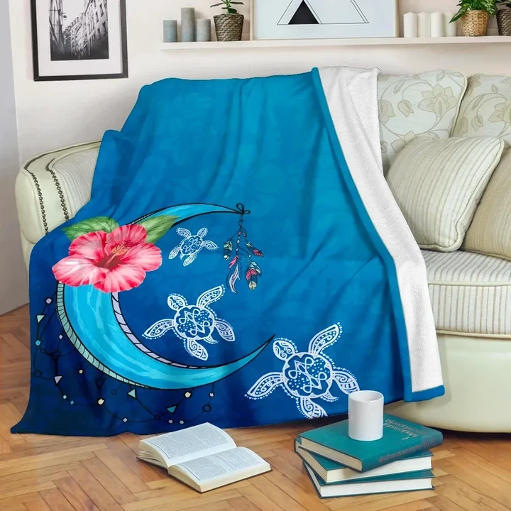 Alohawaii Blanket - Hawaii Blue Moon Premium Blanket