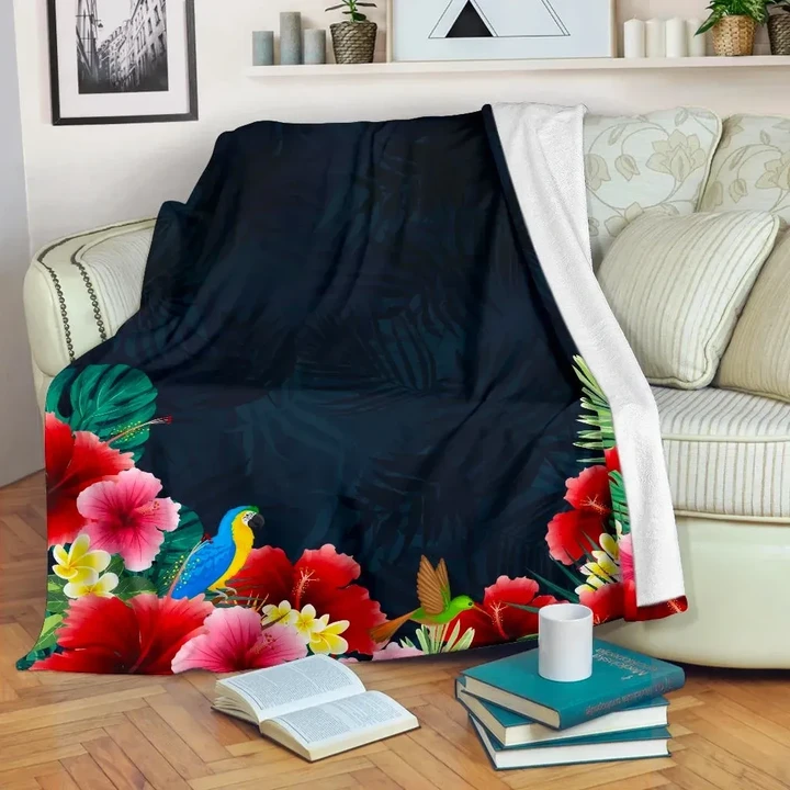 Alohawaii Blanket - Colorful Jungle Premium Blanket