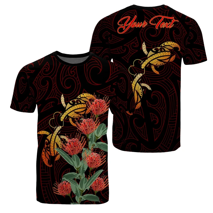 (Personalized) Hawaii Turtle Lehua Flower Polynesian T-Shirt - Lehua Style - AH - J2