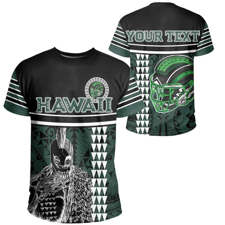 Personalised - Hawaii Kakau Polynesian Warrior Football T-shirt - AH - Rainbow Style - J5 - Alohawaii