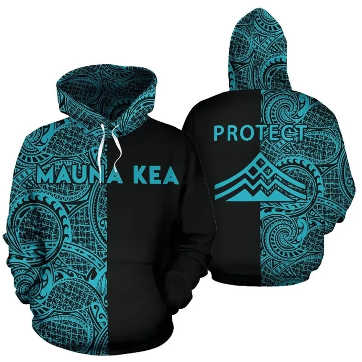 Alohawaii Clothing, Hoodie Hawaii Mauna Kea Polynesian The Half Turquoise | Alohawaii.co