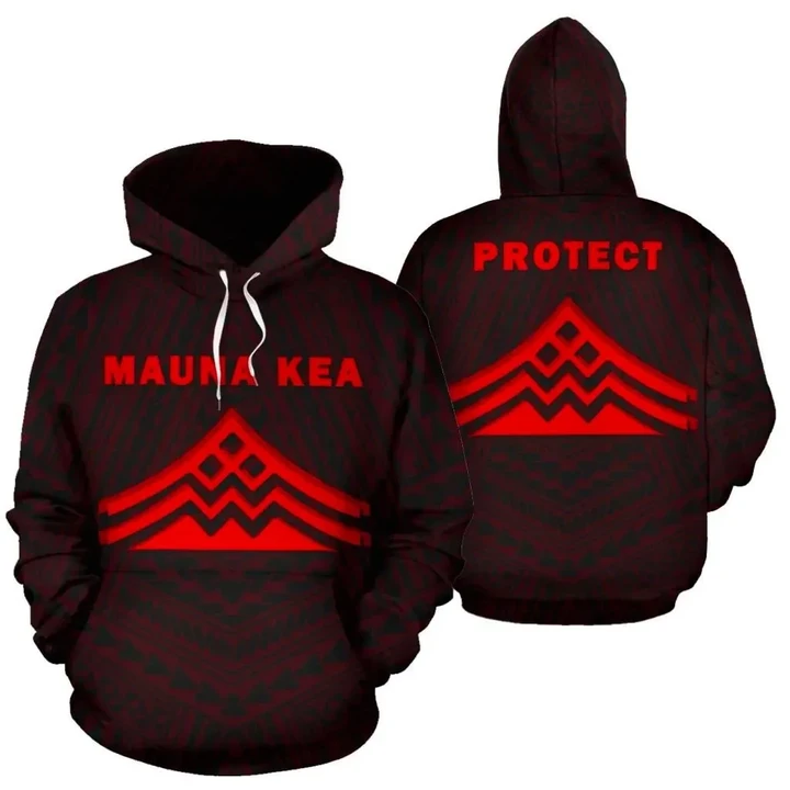 Alohawaii Clothing, Hoodie Hawaii Mauna Kea Polynesian Red | Alohawaii.co