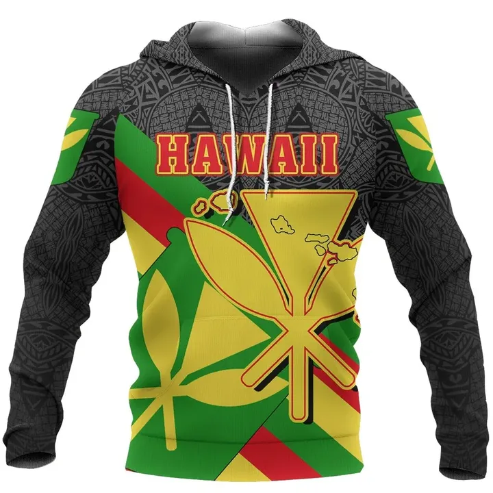 Alohawaii Clothing, Hoodie Hawaii Kanaka Flag, Pride Style | Alohawaii.co