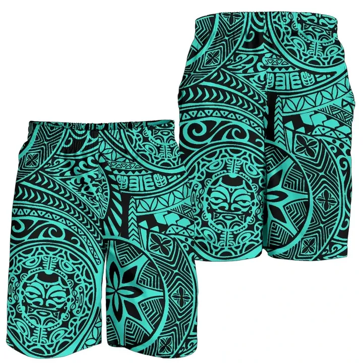 Alohawaii Short - Hawaii Shorts, Tribal Tiki Sun God All Over Print Men's Shorts | Alohawaii.co