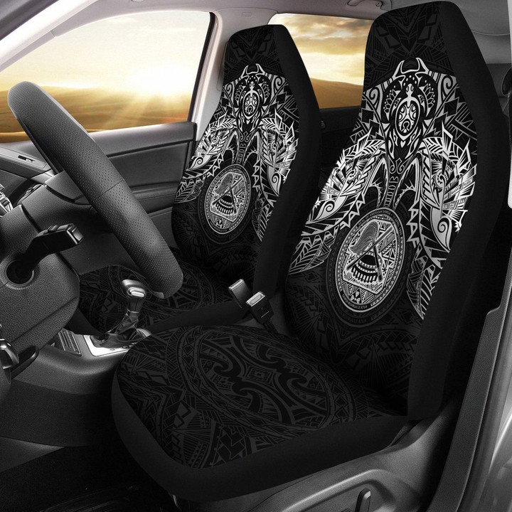 Alohawaii Accessories Car Seat Covers, American Samoa, American Samoa Seal White Turtle Manta Ray | Alohawaii.co