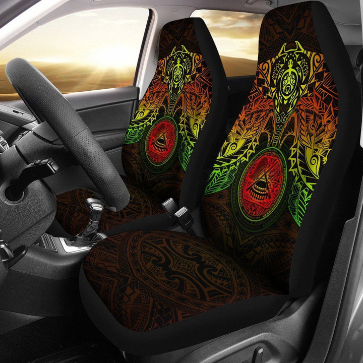 Alohawaii Accessories Car Seat Covers, American Samoa, American Samoa Seal Reggae Turtle Manta Ray | Alohawaii.co