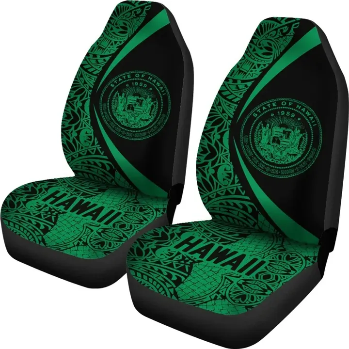 Alohawaii Accessories Car Seat Covers, Hawaii Coat Of Arm Polynesian Circle Style | Alohawaii.co