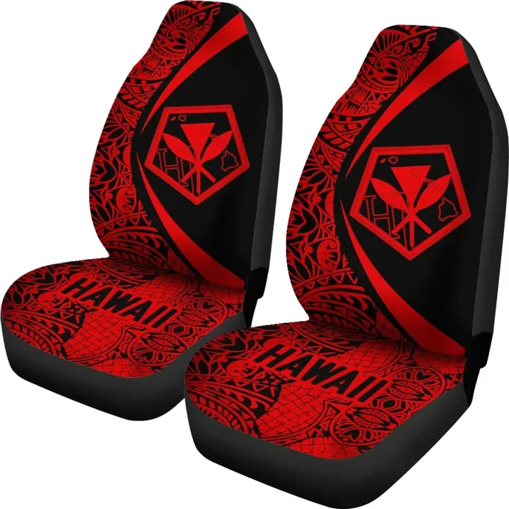 Alohawaii Accessories Car Seat Covers, Hawaii Kanaka Polynesian Circle Style Red | Alohawaii.co