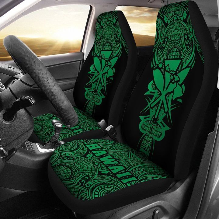 Alohawaii Accessories Car Seat Covers, Kanaka Map Polynesian, Green, Armor Style  | Alohawaii.co
