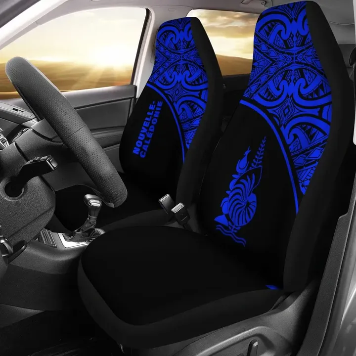 Alohawaii Accessories Car Seat Covers, New Caledonia Polynesian Blue Curve | Alohawaii.co