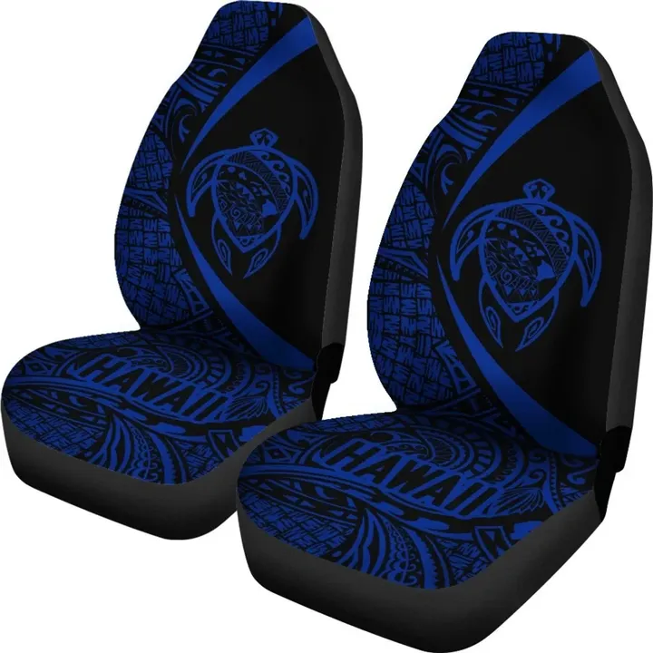Alohawaii Accessories Car Seat Covers, Hawaii Turtle Map Polynesian, Blue, Circle Style  | Alohawaii.co