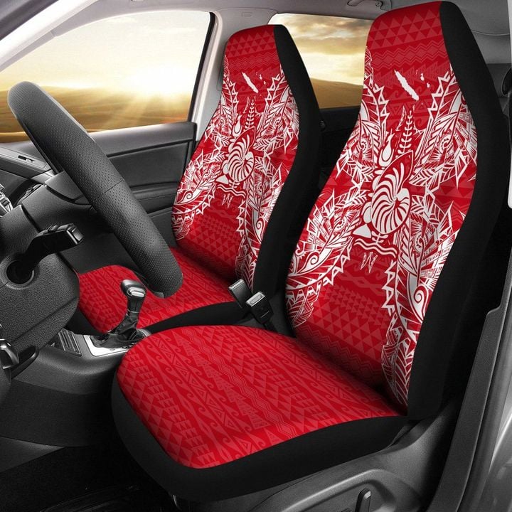 Alohawaii Accessories Car Seat Covers, New Caledonia Polynesia Map Red White | Alohawaii.co