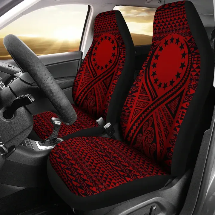 Alohawaii Accessories Car Seat Covers, Cook Islands Lift Up Red | Alohawaii.co