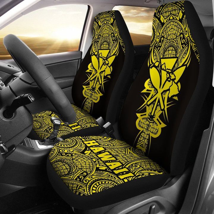 Alohawaii Accessories Car Seat Covers, Kanaka Map Polynesian, Yellow, Armor Style  | Alohawaii.co