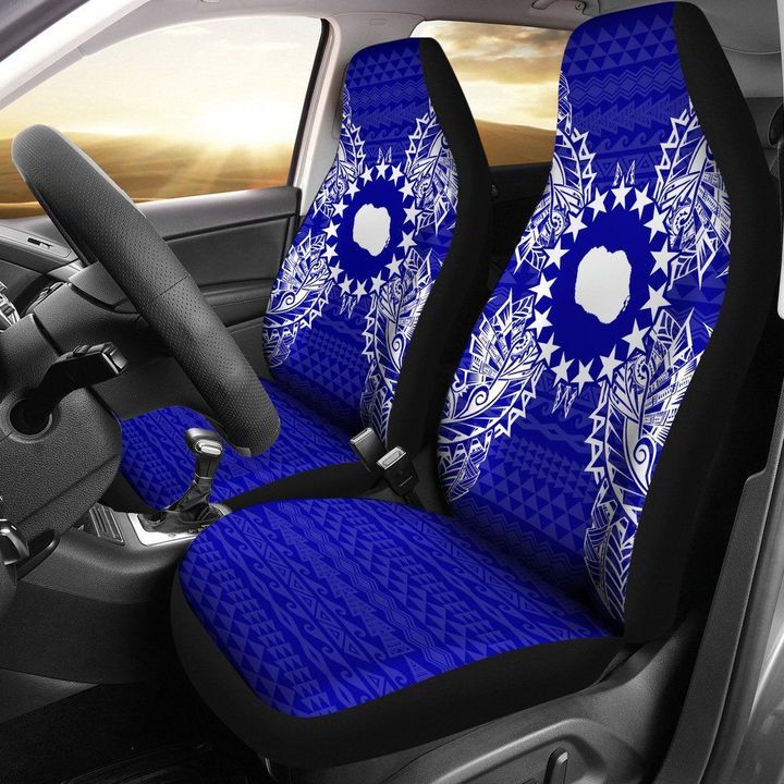 Alohawaii Accessories Car Seat Covers, Cook Islands Polynesia Map Blue | Alohawaii.co