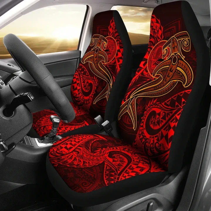 Alohawaii Accessories Car Seat Covers, American Samoa, Red Shark Polynesian Tattoo | Alohawaii.co