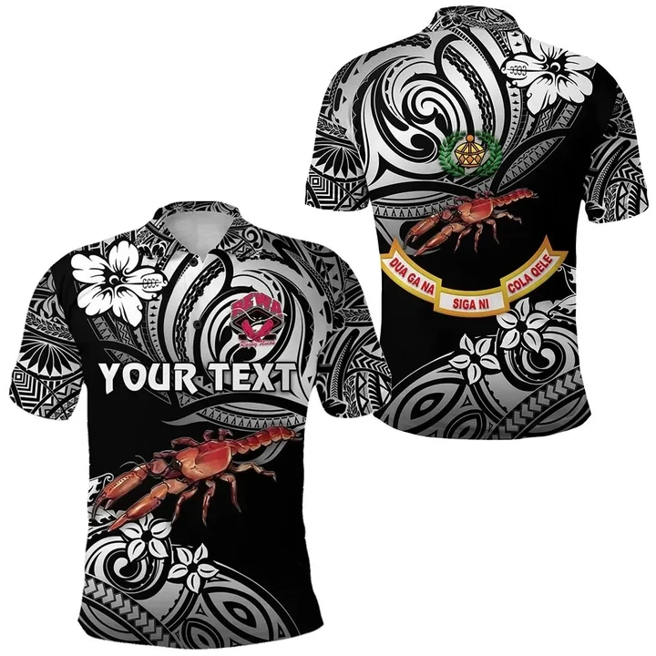 Alohawaii Shirt, Polo Shirt Polynesian Hibiscus (Custom Personalised) Rewa Rugby Union Fiji Unique Vibes, Black | Alohawaii.co