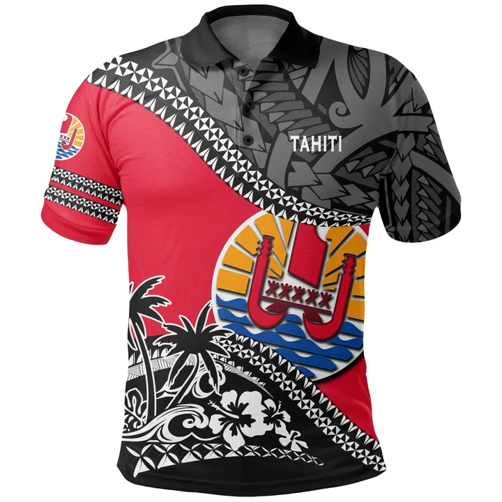 Alohawaii Shirt, Polo Shirt Polynesian Hibiscus Tahiti Fall In The Wave | Alohawaii.co